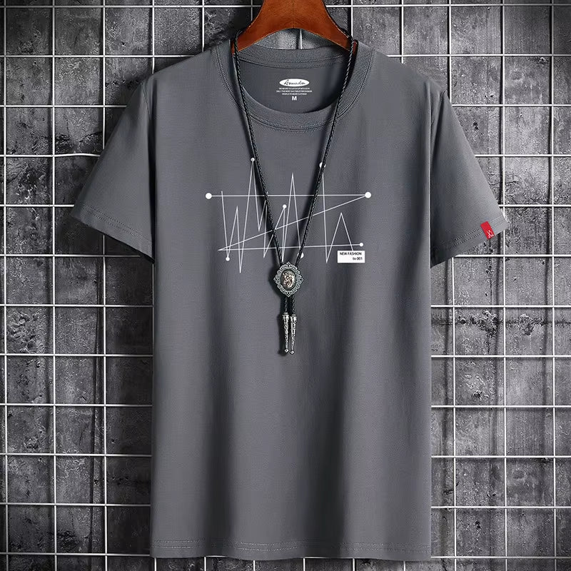 Manga Tshirt Tops Oversize Men Loose Tee 100% Cotton Fashion Goth Print Men'S Short Sleeve T-Shirt Summer New Male Casual Tshirt