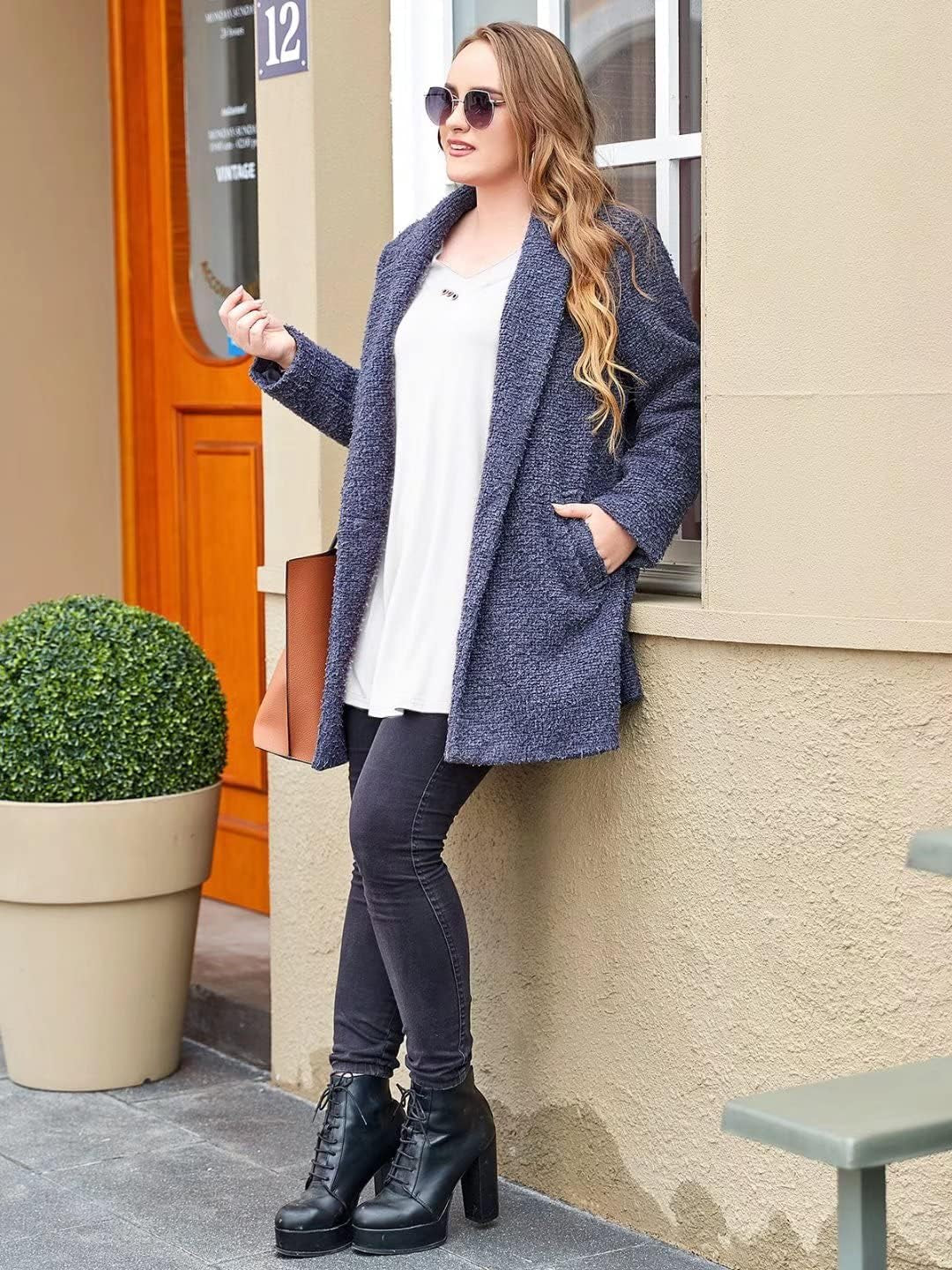 Women plus Size Tunic Tops Long Sleeve V Neck Blouse Loose Swing Basic Flowy T Shirt for Leggings
