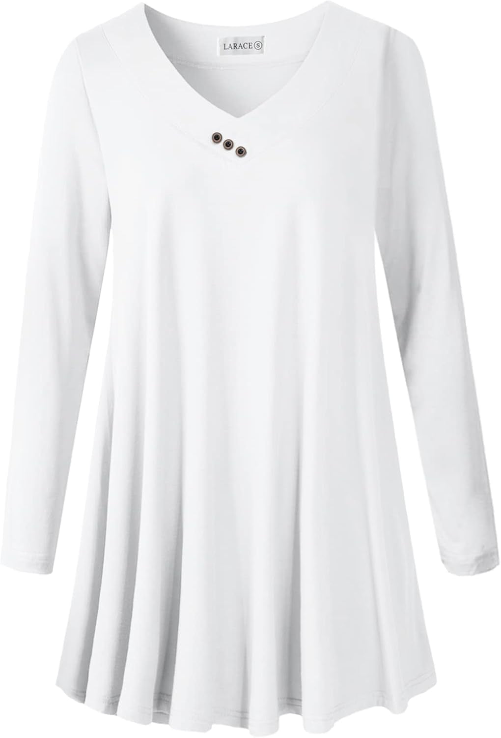 Women plus Size Tunic Tops Long Sleeve V Neck Blouse Loose Swing Basic Flowy T Shirt for Leggings