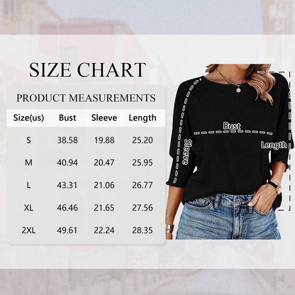 Womens Tops Summer Shirts Cute Crewneck Basic Business Tees Tops 3/4 Sleeve T-Shirts for Womens Clothes Blouses Fashion Loose Tunic Tops