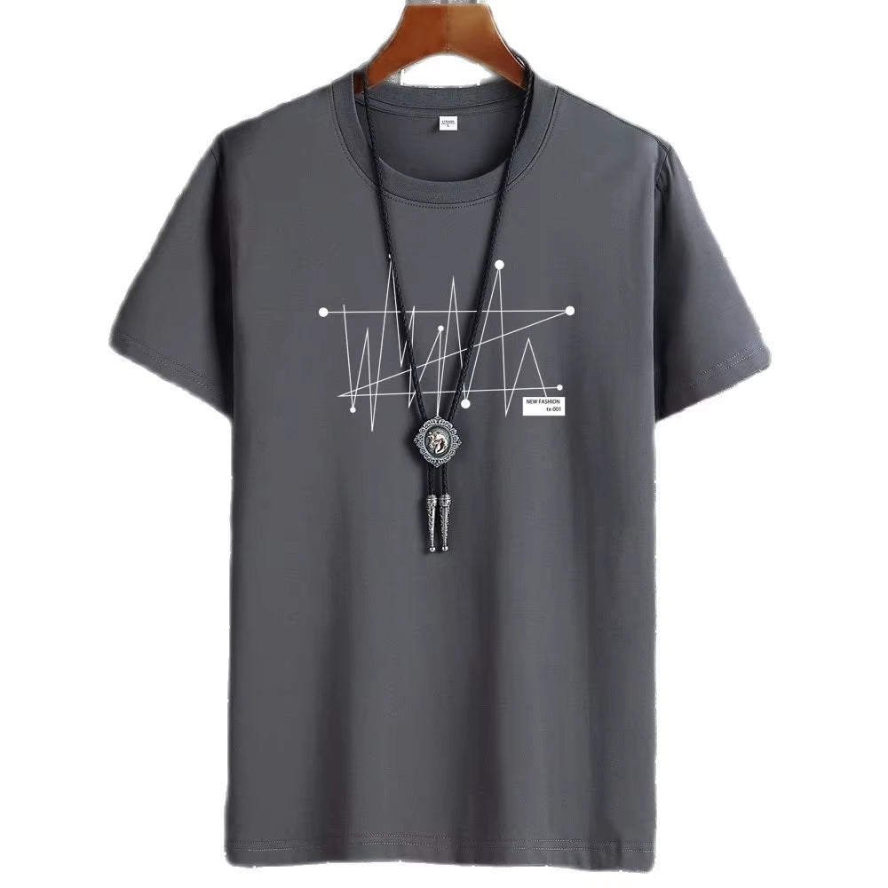 Manga Tshirt Tops Oversize Men Loose Tee 100% Cotton Fashion Goth Print Men'S Short Sleeve T-Shirt Summer New Male Casual Tshirt