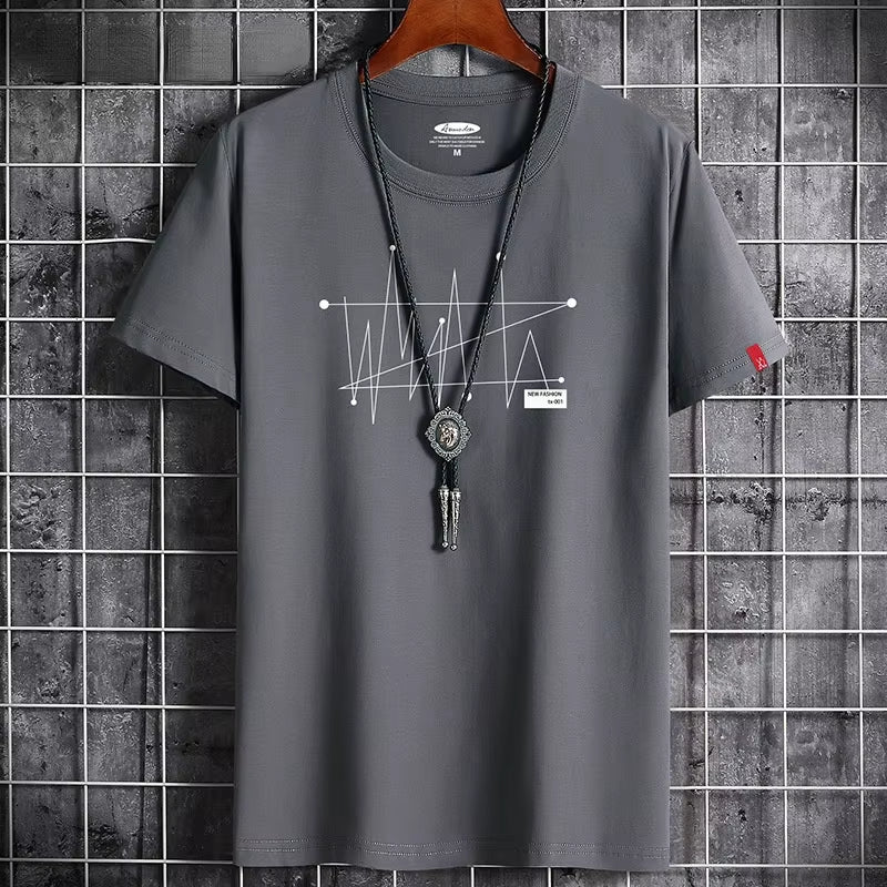Manga Tshirt Tops Oversize Men Loose Tee 100% Cotton Fashion Goth Print Men'S Short Sleeve T-Shirt Summer New Male Casual Tshirt