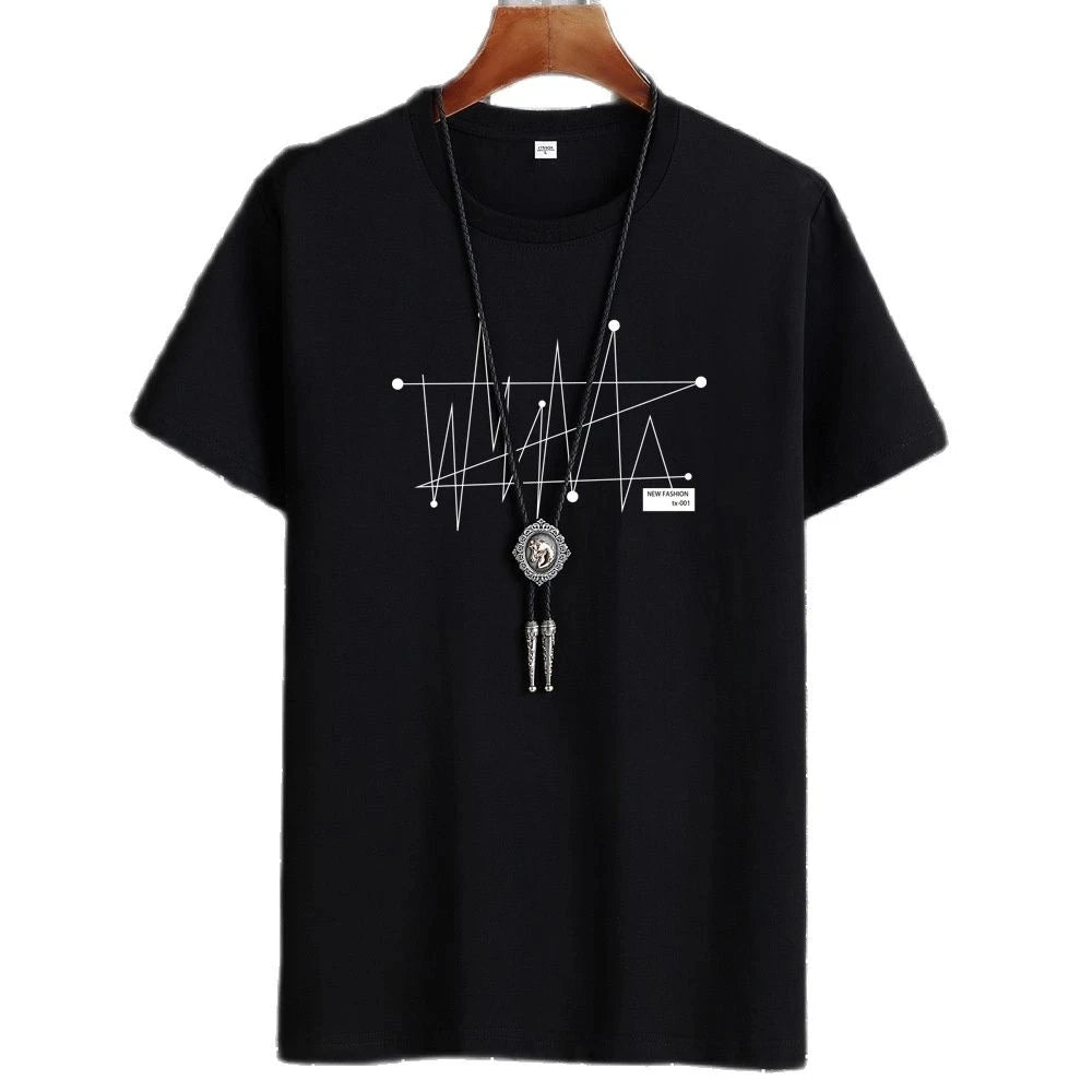 Manga Tshirt Tops Oversize Men Loose Tee 100% Cotton Fashion Goth Print Men'S Short Sleeve T-Shirt Summer New Male Casual Tshirt