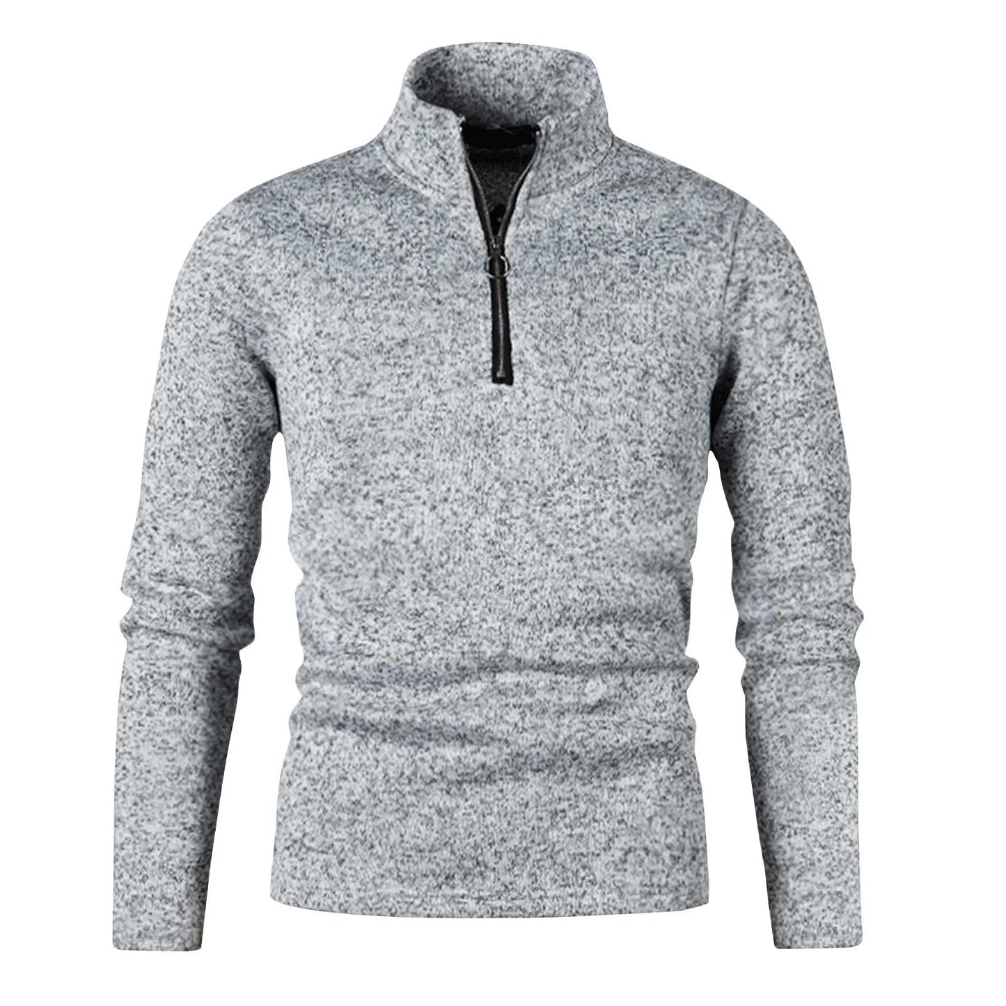 Big and Tall Mens Clothing S-4XL Long Sleeve T-Shirts for Men plus Size Zipper Stand Collar Sweatshirts Casual Solid Pullover Tshirts Shirts