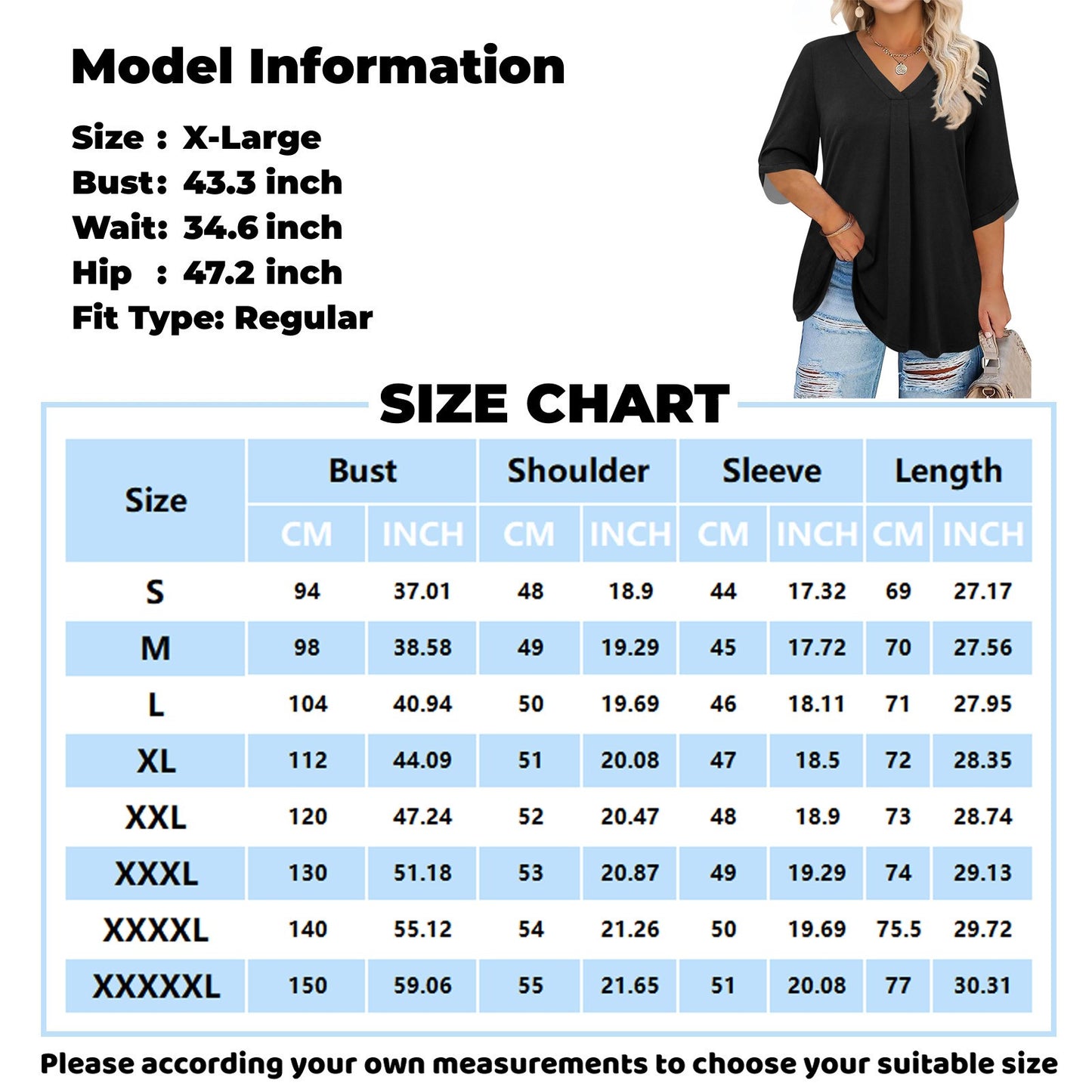 plus Size T Shirts for Women Loose Fit Sexy Tees Shirt 3/4 Sleeve V Neck Gradient Print Blouses 4X-5X Tunics Blouses 3Xl,Black