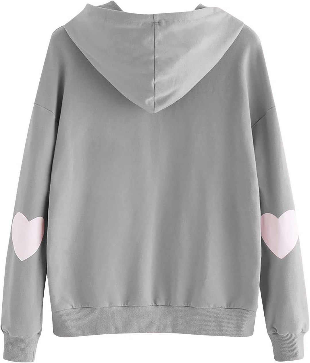 Hoodies for Women Fashion Drawstring Heart Print Pullover Sweatshirts Long Sleeve Fall Tops Sweaters Blouses