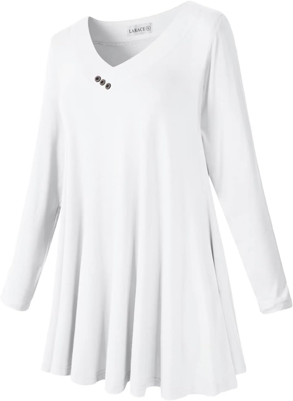 Women plus Size Tunic Tops Long Sleeve V Neck Blouse Loose Swing Basic Flowy T Shirt for Leggings