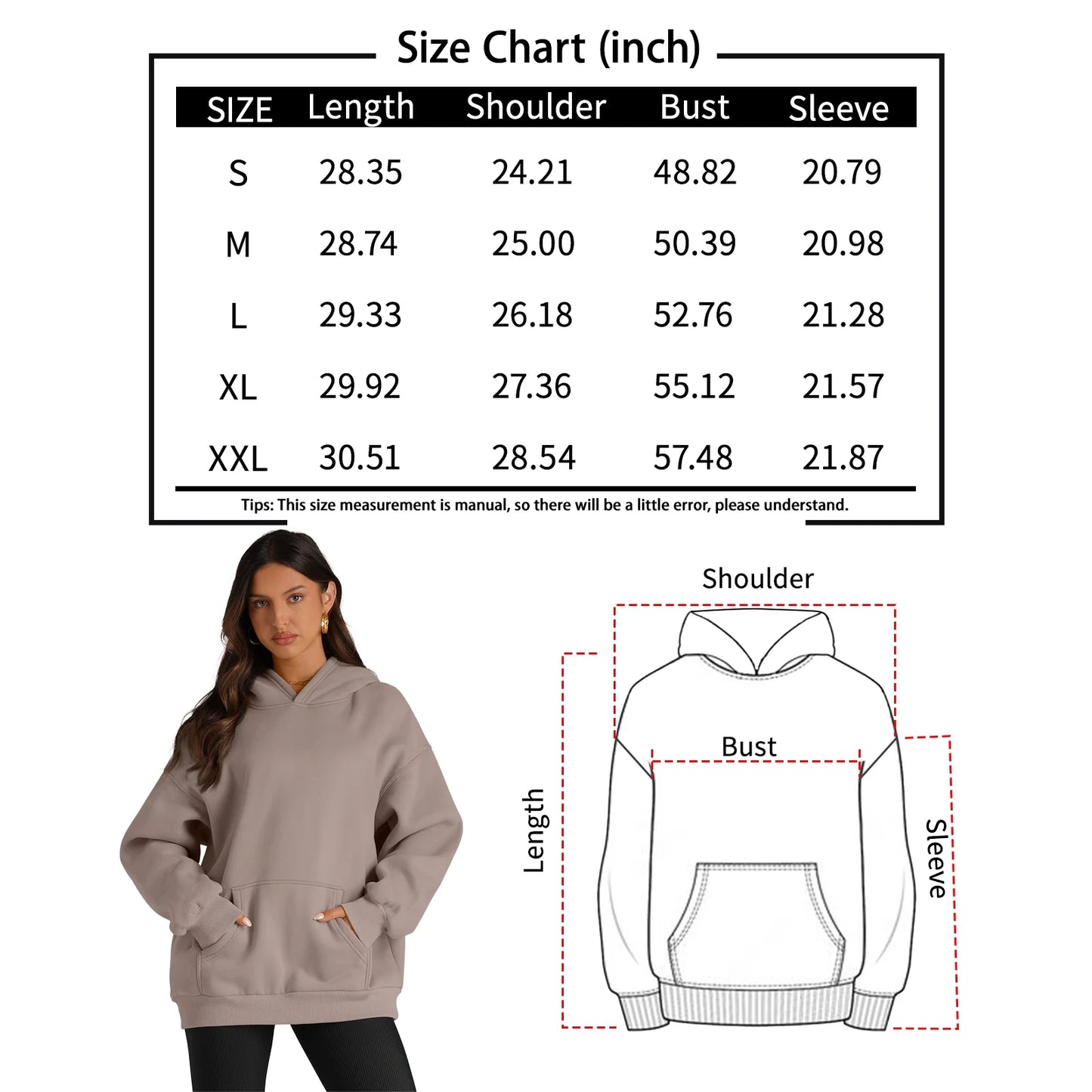 Womens Tops Sweatshirts Pullover Womens Plues Size Hoodies Clothes with Pocket