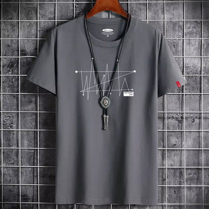 Manga Tshirt Tops Oversize Men Loose Tee 100% Cotton Fashion Goth Print Men'S Short Sleeve T-Shirt Summer New Male Casual Tshirt