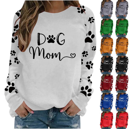 Cute Crew Neck Sweatshirts for Women Spring Fall Fashion Long Sleeve Graphic Print Pullover Tops Casual Workout Shirts(Wine,Xxl)
