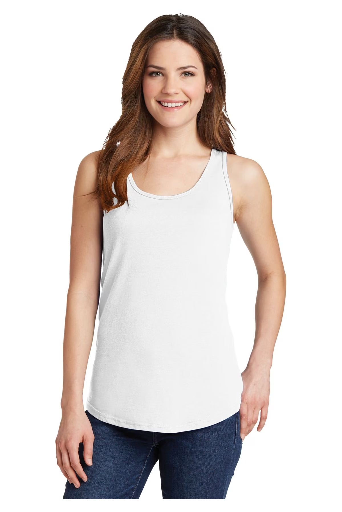 mpany Ladies Core Cotton Tank Top-S (White)