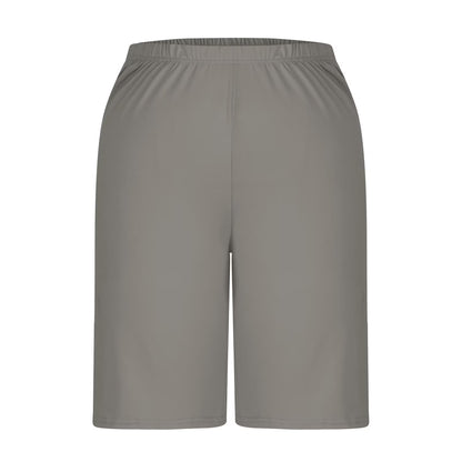 Women'S Bermuda Long Shorts with Pockets Elastic Waisted Knee Length Shorts for Women Walking Athletic Lounge