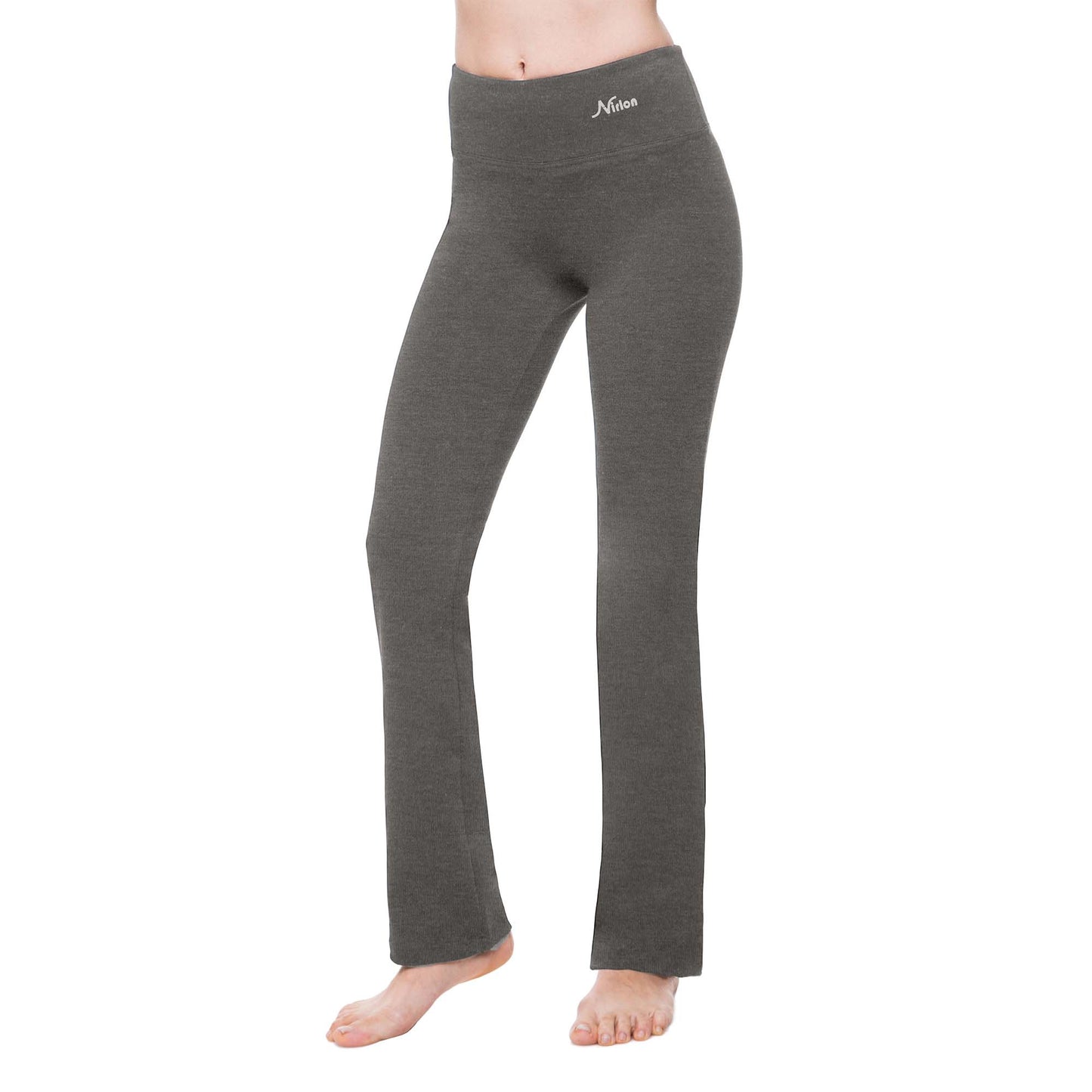 Straight Leg Yoga Pants for Women - High Waisted Workout Leggings