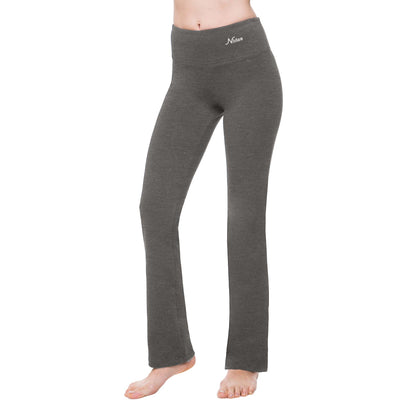 Straight Leg Yoga Pants for Women - High Waisted Workout Leggings