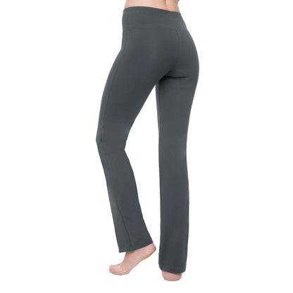 Straight Leg Yoga Pants for Women - High Waisted Workout Leggings