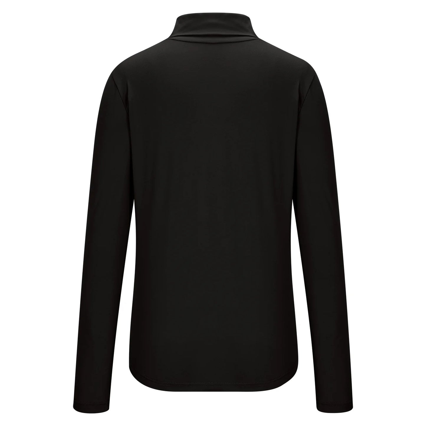 Womens Basic Turtleneck Long Sleeve Slim Fit Top Soft Stretchy Mock Neck Shirt Casual Layering Tee for Fall Winter Black XXXXL