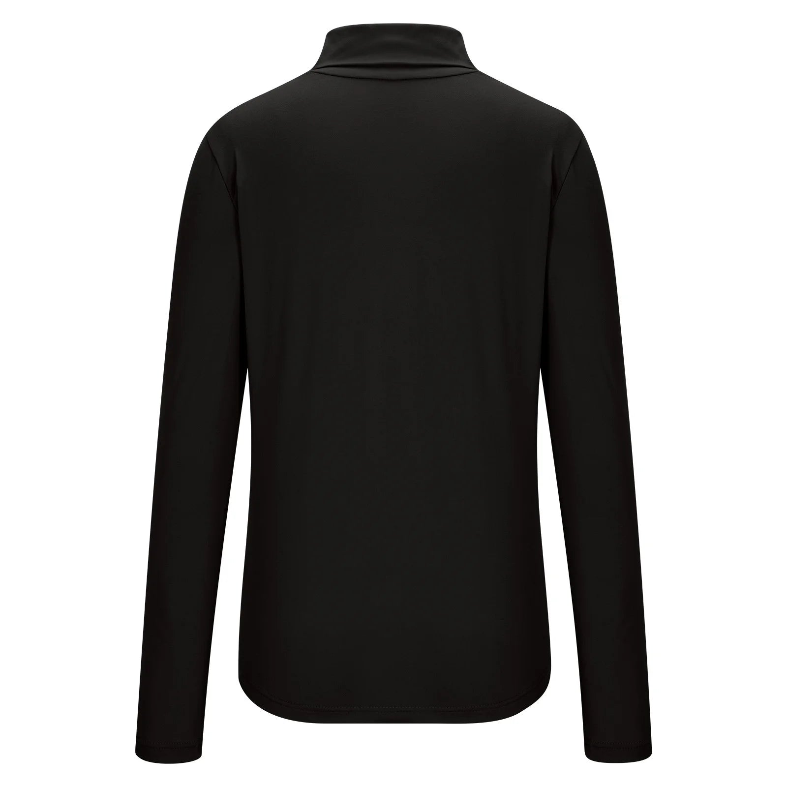 Womens Basic Turtleneck Long Sleeve Slim Fit Top Soft Stretchy Mock Neck Shirt Casual Layering Tee for Fall Winter Black XXXXL