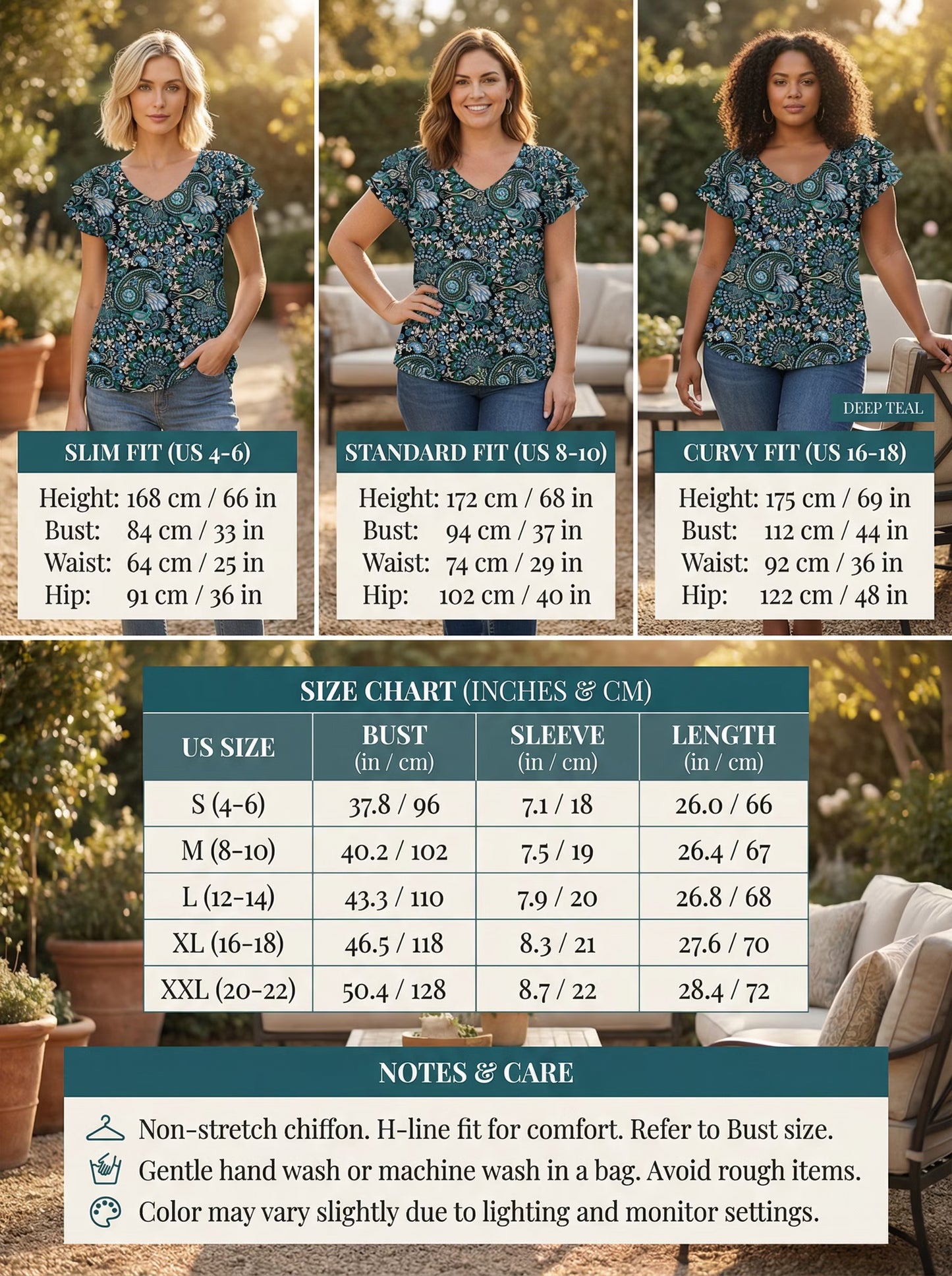 Womens Tops Summer Double Ruffle Short Sleeve V-Neck Casual Blouses, White Blue-3Xl(Us 24-26)