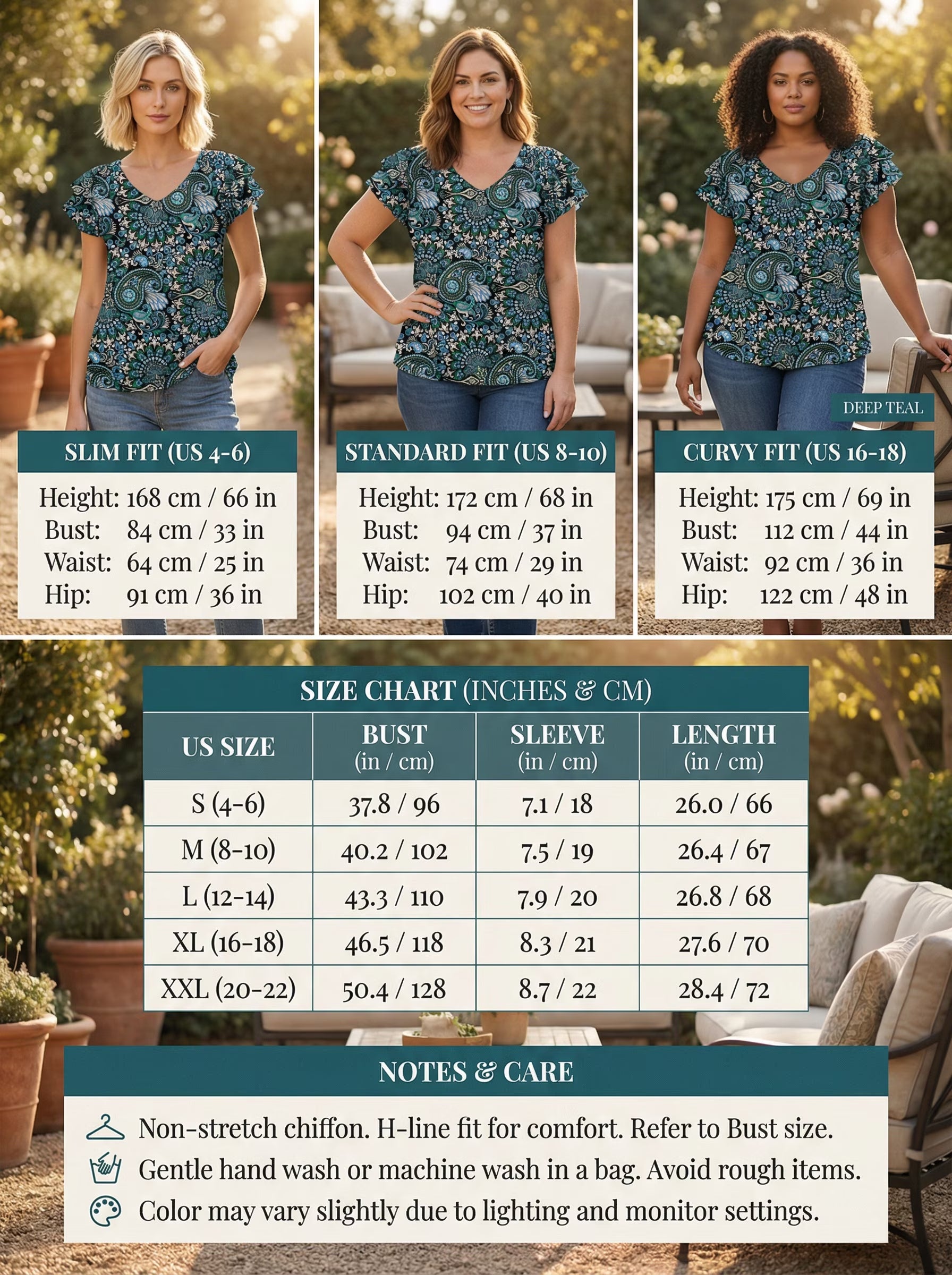 Womens Tops Summer Double Ruffle Short Sleeve V-Neck Casual Blouses, White Blue-3Xl(Us 24-26)