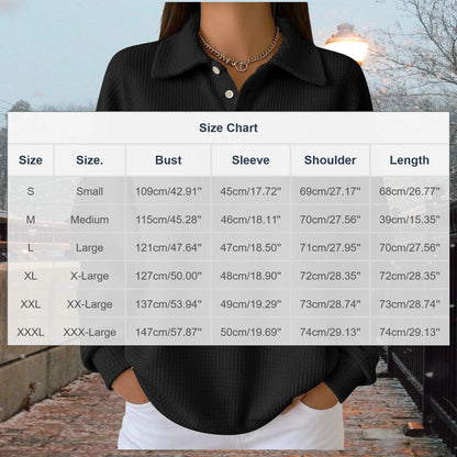 Womens Waffle Knit Long Sleeve Shirts V Neck Button down Pullover Lightweight Dressy Casual Basic Pullover Tops Gift
