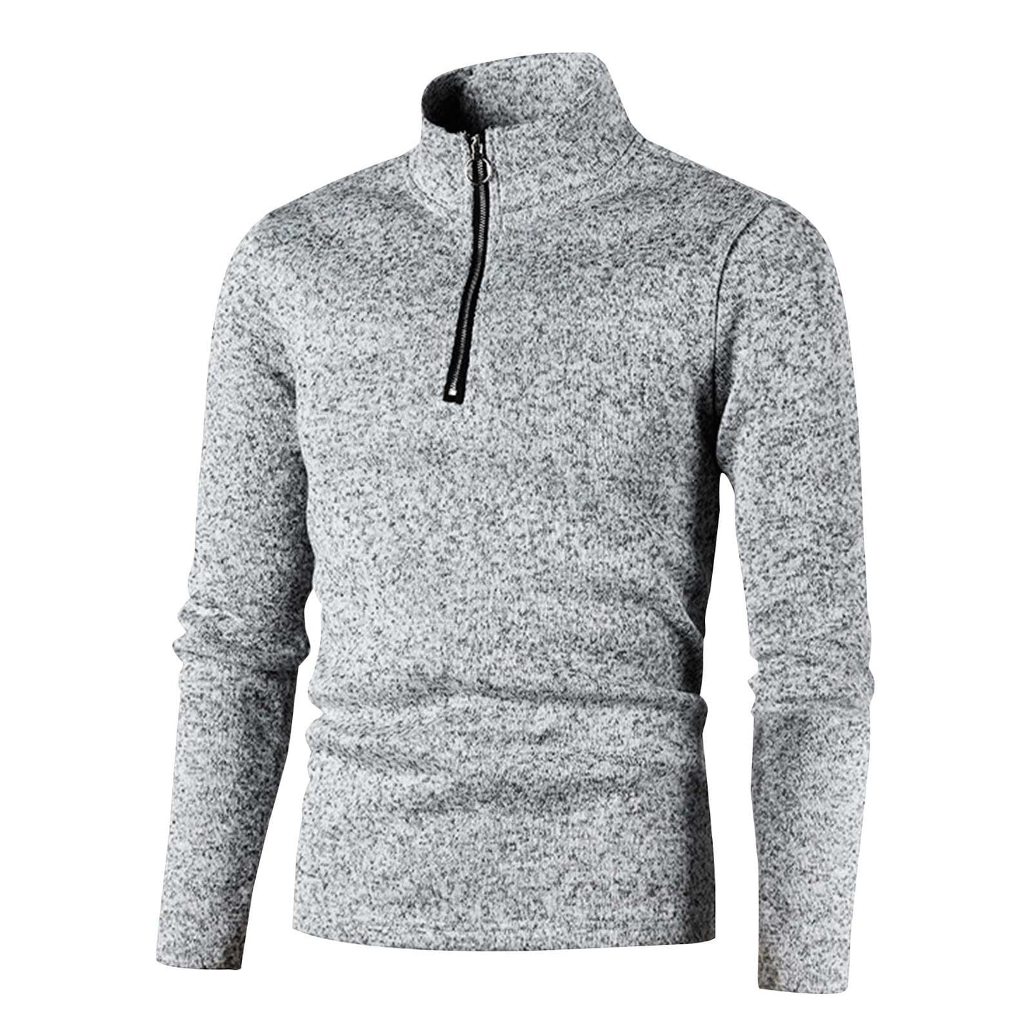 Big and Tall Mens Clothing S-4XL Long Sleeve T-Shirts for Men plus Size Zipper Stand Collar Sweatshirts Casual Solid Pullover Tshirts Shirts